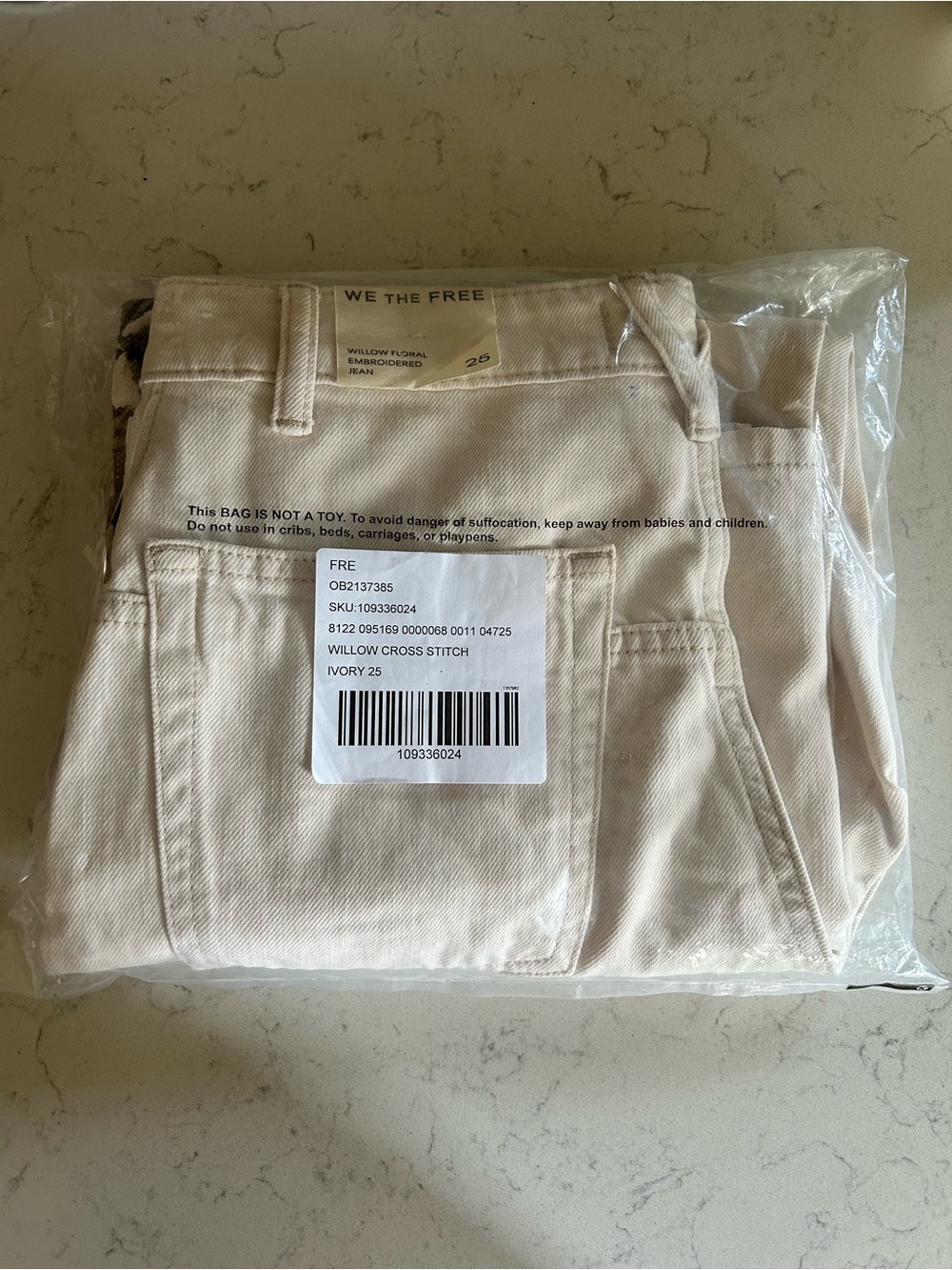 NWT We The Free Willow Cross Stitch
Embroidered Jeans in Parchment - Picture 3 of 16